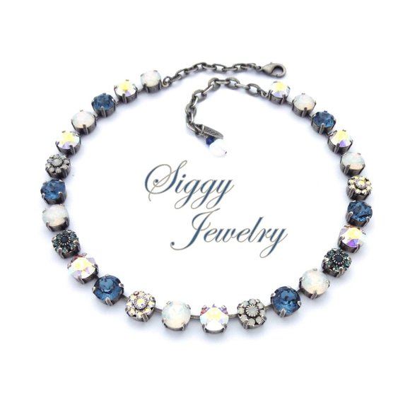 Swarovski Denim, White Opal, Crystal AB Necklace - Picture 6 of 6